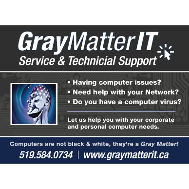 Gray Matter IT | 32 Zatonski Ave, Brantford, ON N3V 1G1, Canada | Phone: (519) 750-4129