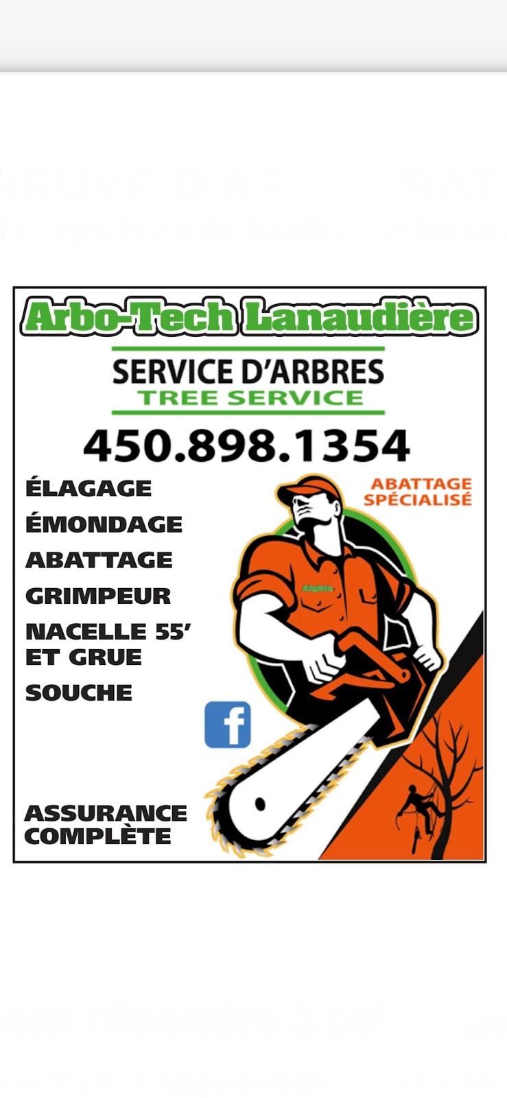 Arbo-tech Lanaudière | 193 Rue 1 Bastien, Saint-Alphonse-Rodriguez, QC J0K 1W0, Canada | Phone: (450) 898-1354