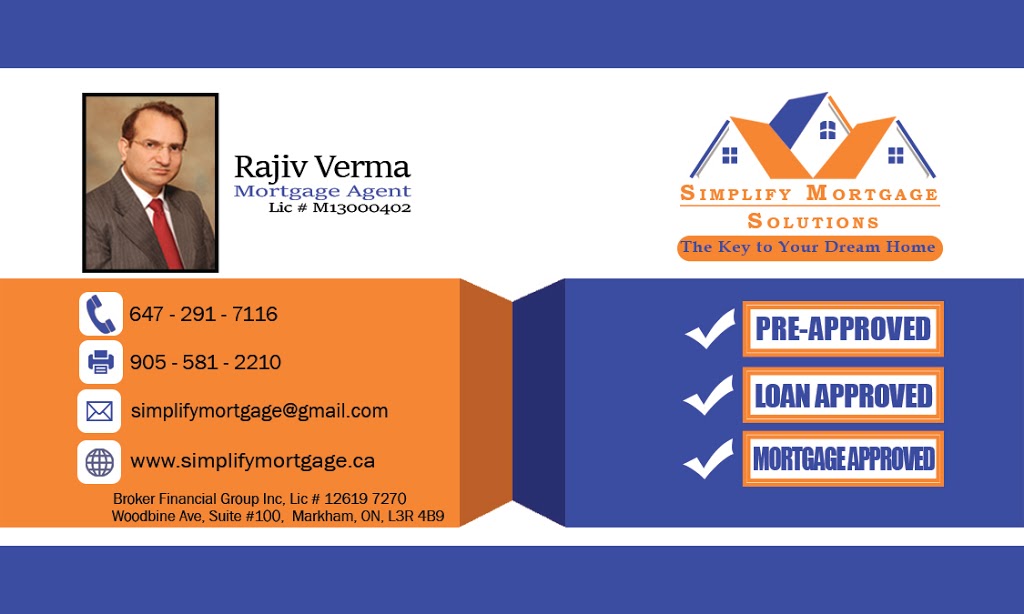 Simplify Mortgage Solutions | 1 Gateway Blvd Unit Number 200, Brampton, ON L6T 0G3, Canada | Phone: (647) 291-7116