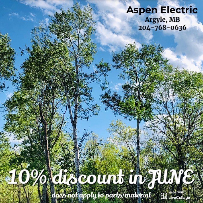 Aspen Electric | Box 184, Argyle, MB R0C 0B0, Canada | Phone: (204) 768-0636