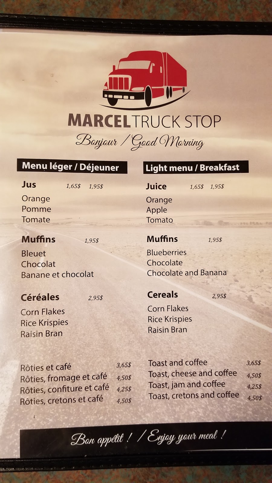 Restaurant Marcel Truck Shop | 306 Chemin Ridge, Saint-Bernard-de-Lacolle, QC J0J 1V0, Canada | Phone: (450) 246-3443