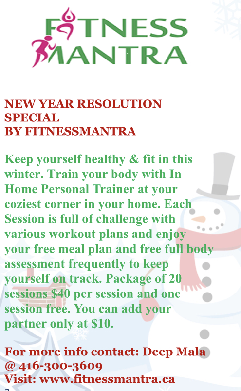 Fitness Mantra | 29 Kettlewell Crescent, Brampton, ON L6R 0T2, Canada | Phone: (416) 300-3609