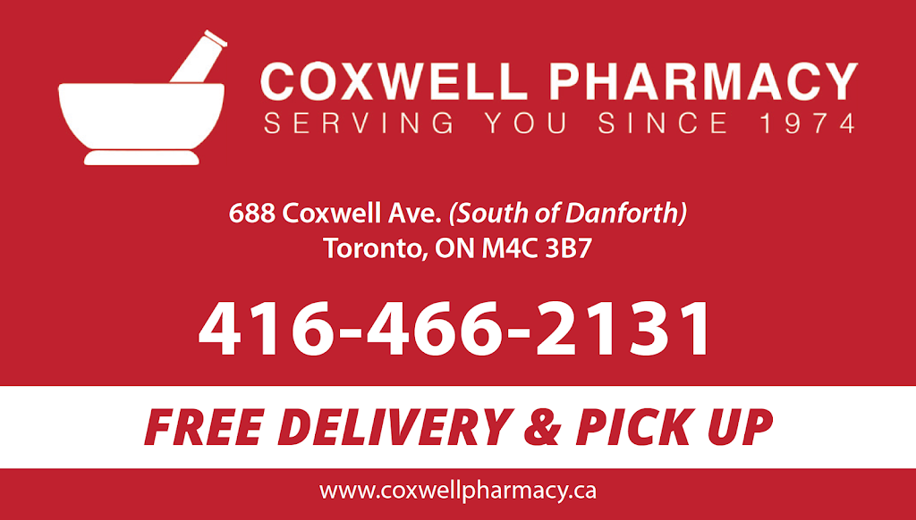 Coxwell Pharmacy | 688 Coxwell Ave, Toronto, ON M4C 3B6, Canada | Phone: (416) 466-2131