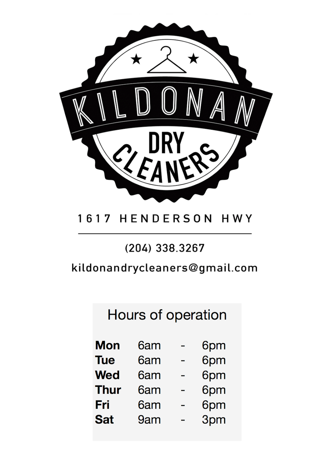 Kildonan Dry Cleaners | 1617 Henderson Hwy, Winnipeg, MB R2G 1N8, Canada | Phone: (204) 338-3267