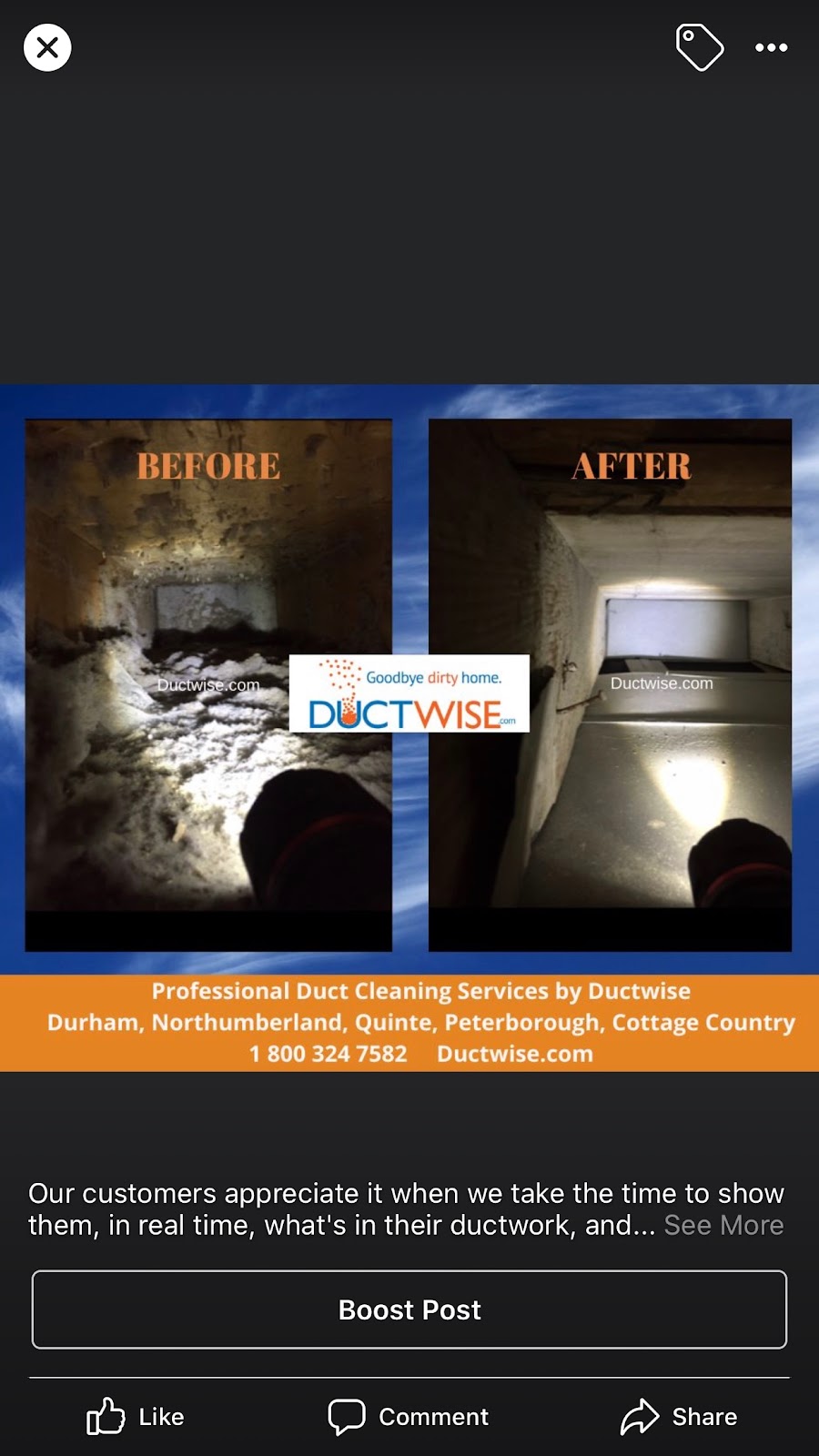 Ductwise Duct Cleaning Cobourg | 73 Ballantine St, Cobourg, ON K9A 5H2, Canada | Phone: (905) 372-3208