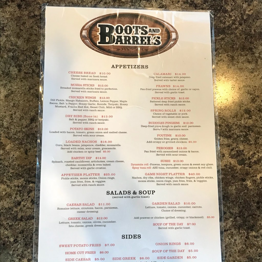 Boots & Barrels Sports Bar and Restaurant | 4924 47 Ave, Innisfail, AB T4G 1N8, Canada | Phone: (403) 865-5556