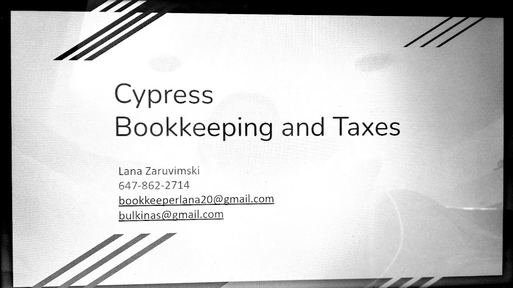 Cypress Bookkeeping and Taxes | 6 Cypress Point St, Barrie, ON L4N 6J9, Canada | Phone: (647) 862-2714