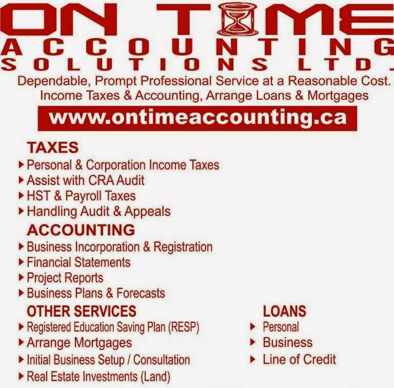 On Time Accounting Solutions Ltd. | 105 Napa Valley Ave, Woodbridge, ON L4H 1L1, Canada | Phone: (416) 419-2144