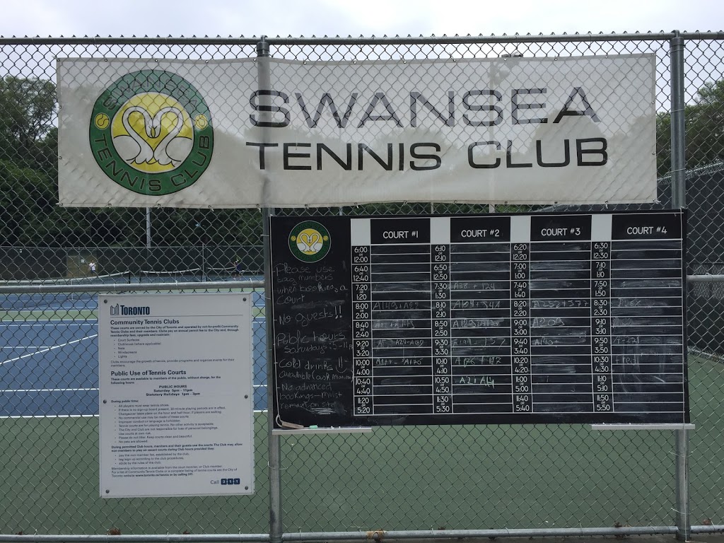 Swansea Tennis Club | 1 Rennie Terrace, Toronto, ON M6S 3C6, Canada | Phone: (416) 803-9464