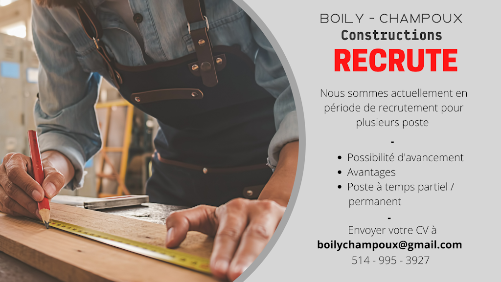 Boily Champoux Constructions | 204 Bd de Montarville, Boucherville, QC J4B 6S2, Canada | Phone: (514) 995-3927