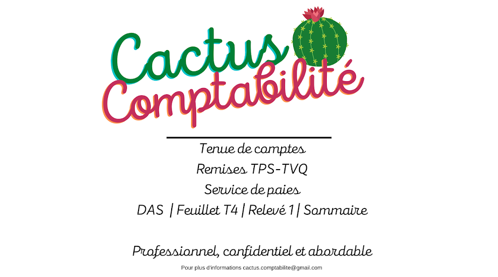 Cactus Comptabilité | 21 411e Av, Saint-Hippolyte, QC J8A 3A8, Canada | Phone: (450) 530-8983