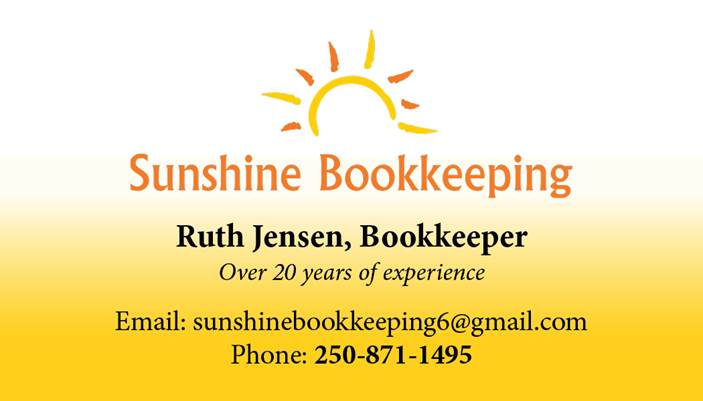 Sunshine Bookkeeping | 20 Anderton Ave #18, Courtenay, BC V9N 2G8, Canada | Phone: (250) 871-1495