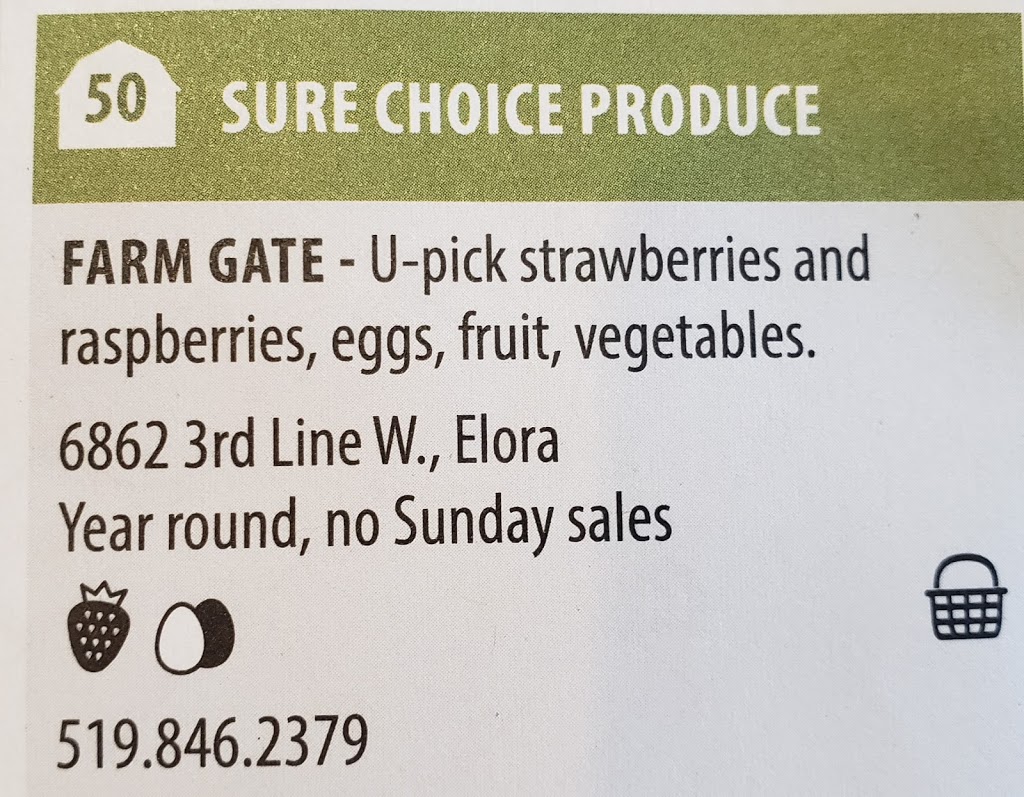 Sure Choice Produce | 6862 3 Line W, Elora, ON N0B 1S0, Canada | Phone: (519) 846-2379