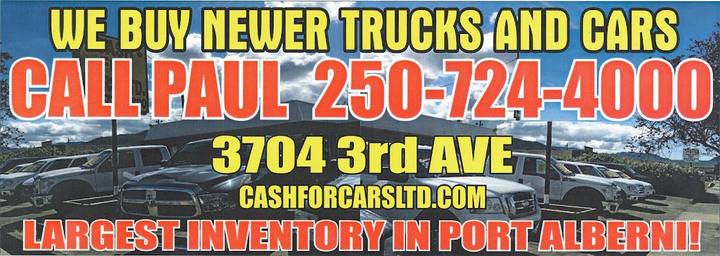 Cash for Cars Ltd | 3704 3rd Ave, Port Alberni, BC V9Y 4G1, Canada | Phone: (250) 724-4000