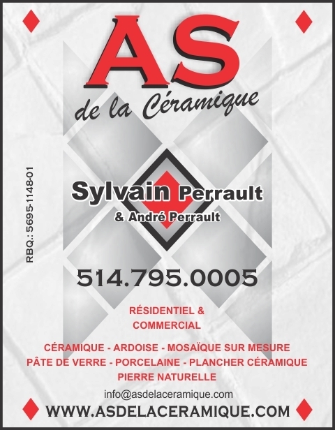 As de la Céramique | 4 Rue Principale, Boisbriand, QC J7G 2J3, Canada | Phone: (514) 795-0005