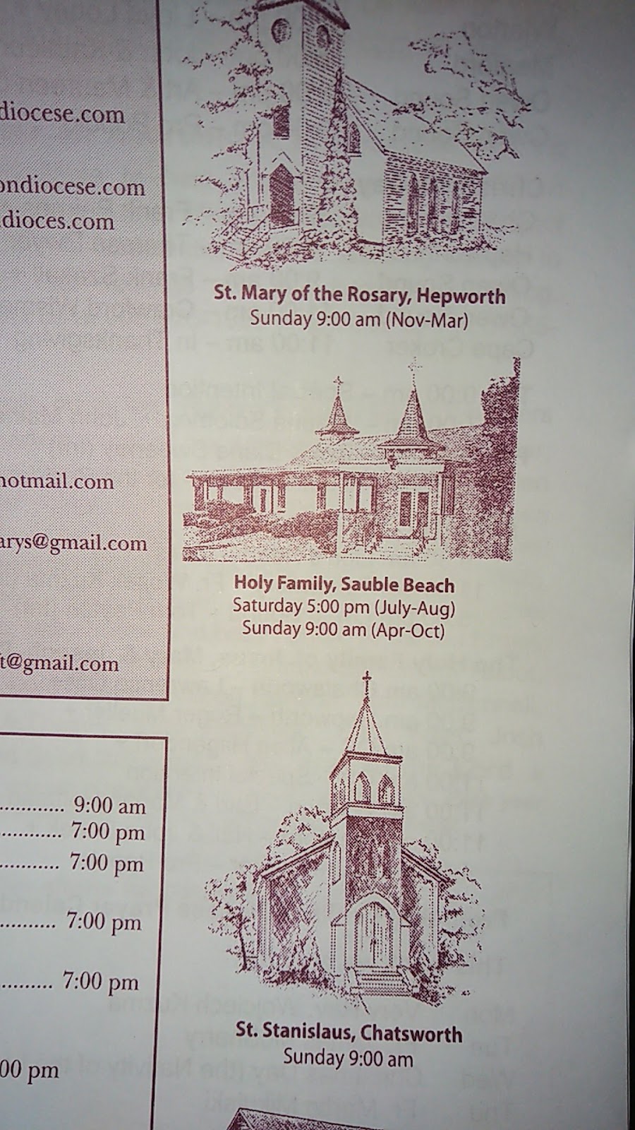 Holy Family Catholic Church | 403 Lakeshore Blvd N, Sauble Beach, ON N0H 2G0, Canada | Phone: (519) 376-0778