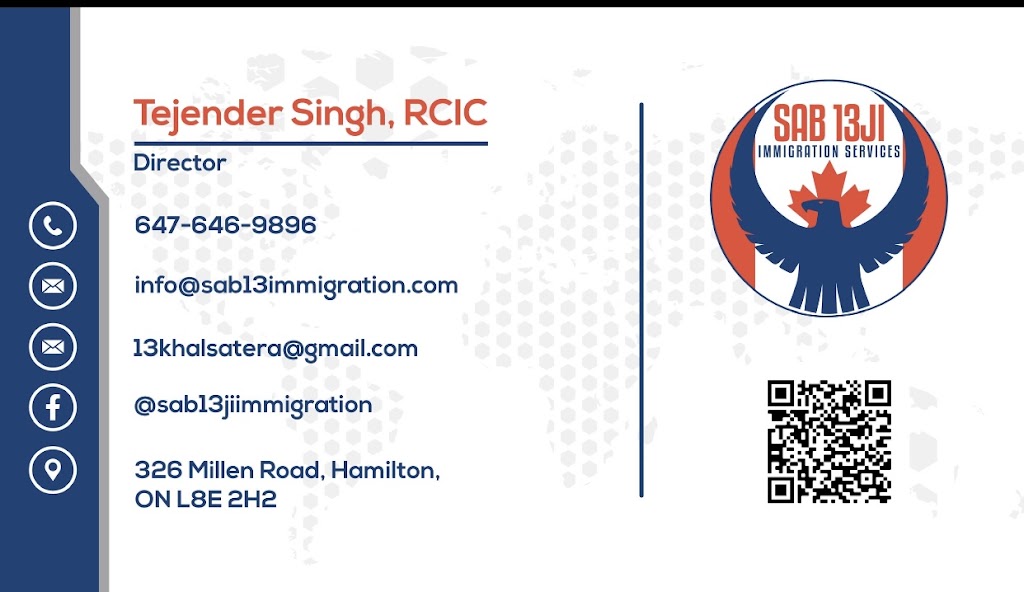 Sab 13Ji Immigration Services | 326 Millen Rd, Stoney Creek, ON L8E 2H2, Canada | Phone: (647) 646-9896