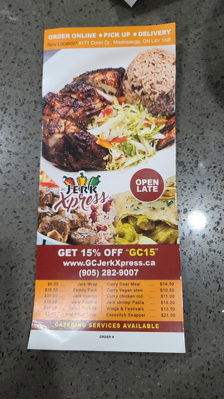 GC Jerk Xpress | 6171 Conin Dr, Mississauga, ON L4V 1N8, Canada | Phone: (905) 282-9007