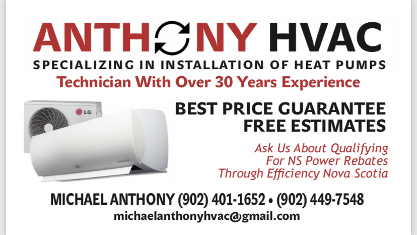 Anthony Heat Pumps | Hubley, NS B3Z 1A8, Canada | Phone: (902) 401-1652