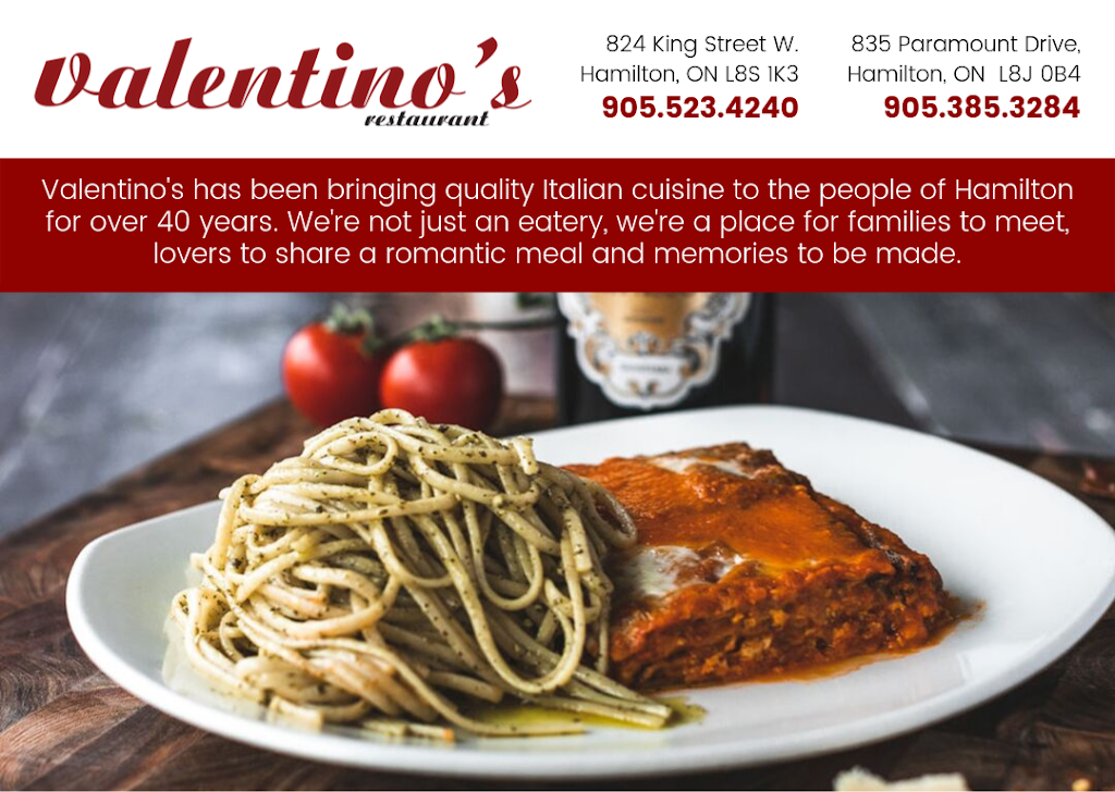 Valentinos Restaurant - Westdale | 824 King St W, Hamilton, ON L8S 1K3, Canada | Phone: (905) 523-4240