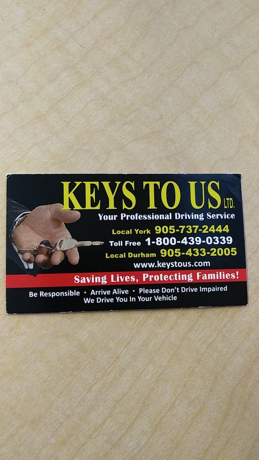 Keys To Us , Designated Driver Service | Poplar St, Oshawa, ON L1H 6P8, Canada | Phone: (800) 439-0339