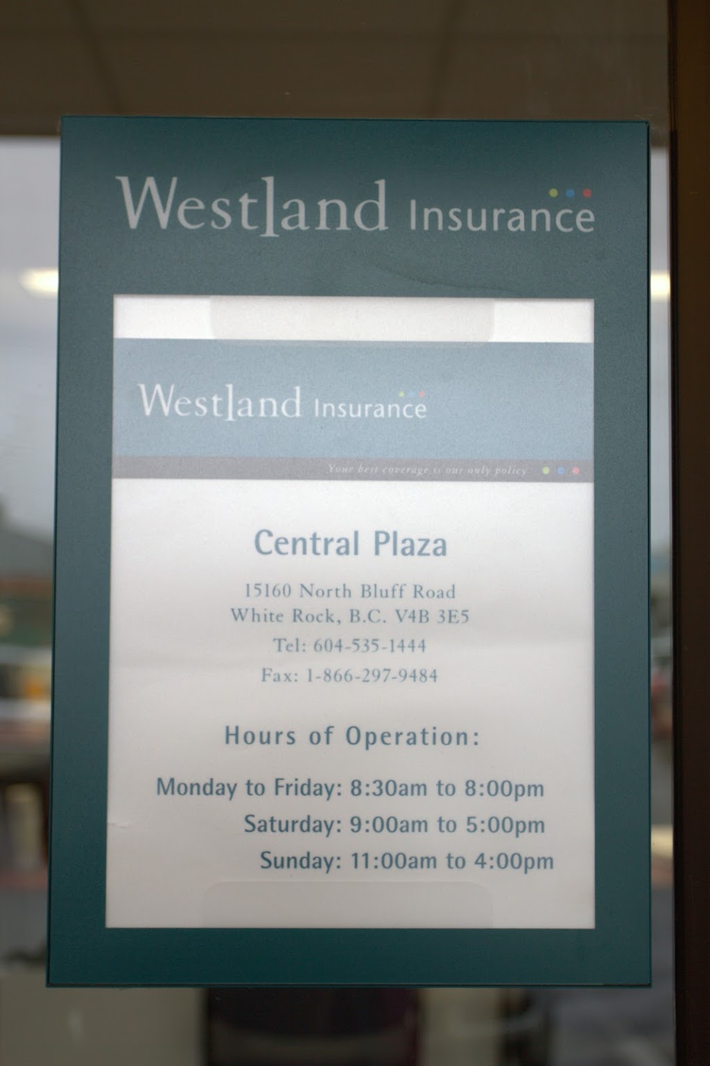 Westland Insurance | 15160 North Bluff Rd, White Rock, BC V4B 3E5, Canada | Phone: (604) 535-1444