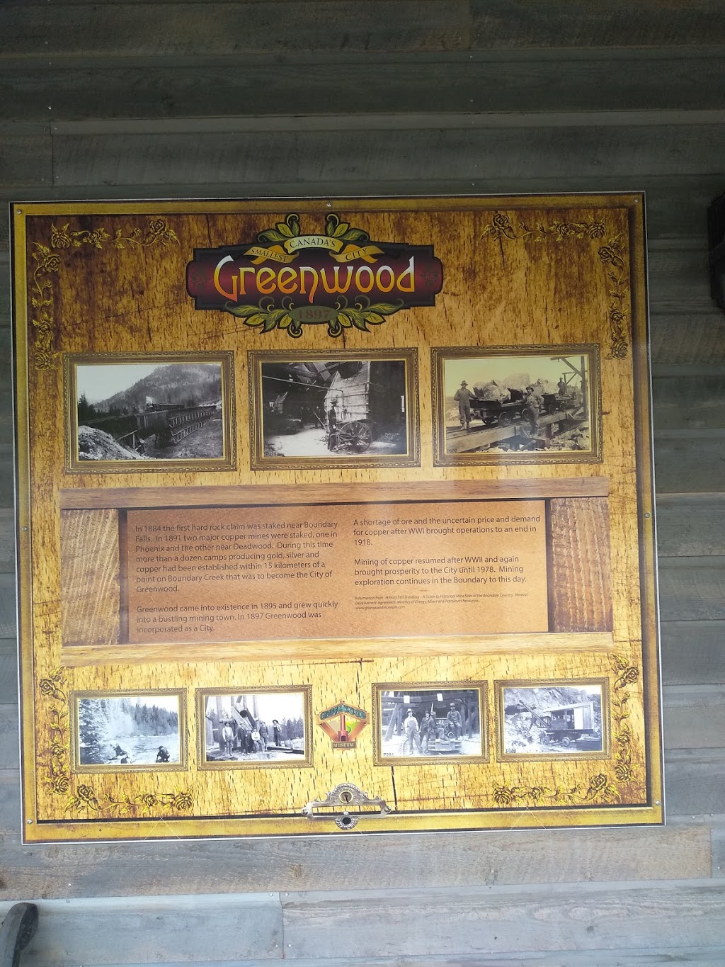 Greenwood Museum & Visitor Centre | 214 S Copper, Greenwood, BC V0H 1J0, Canada | Phone: (250) 445-6355