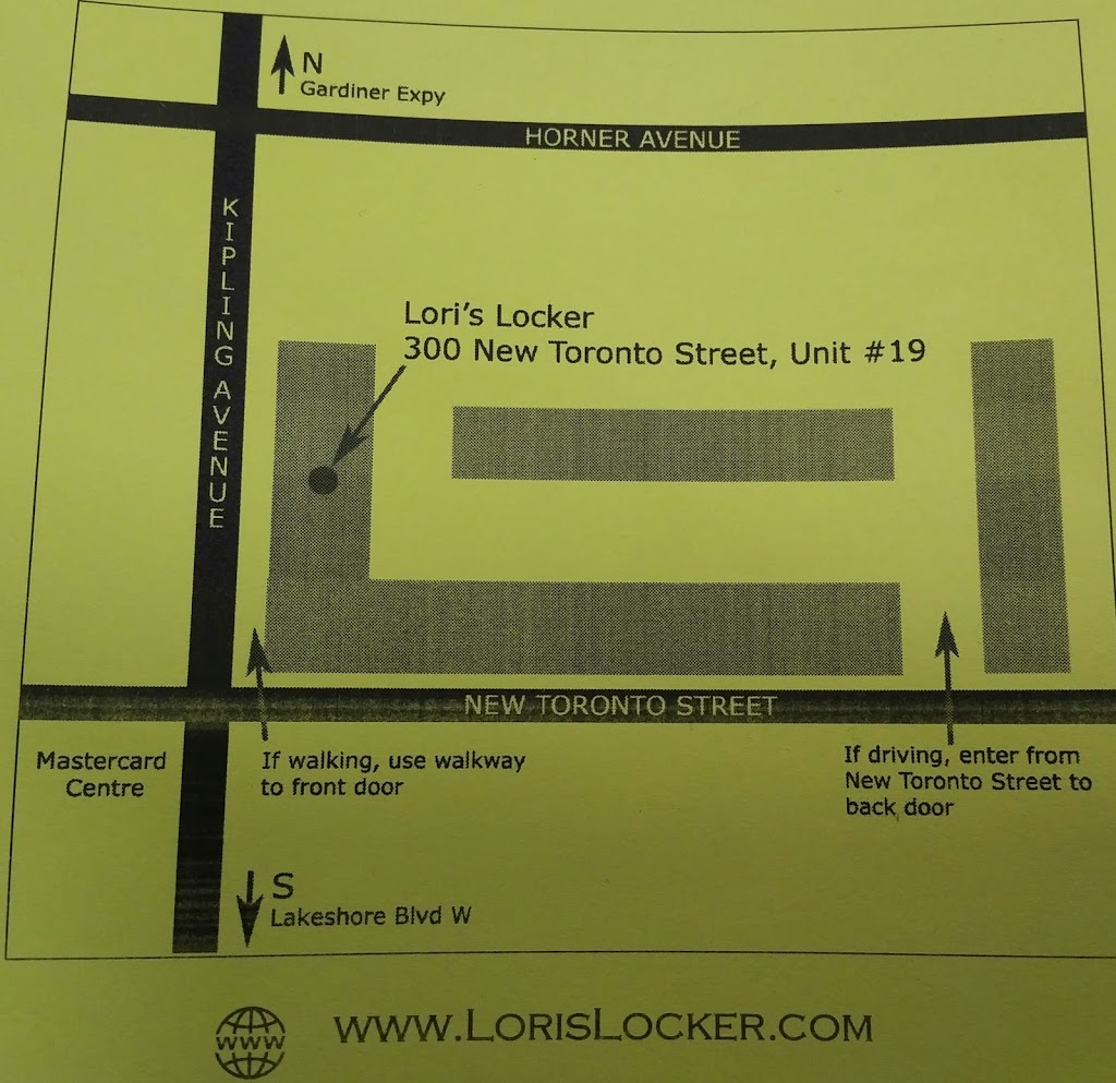 Loris Locker | 300 New Toronto St, Etobicoke, ON M8V 2E8, Canada | Phone: (416) 300-8800