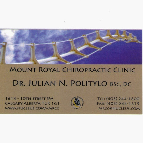 Mount Royal Chiropractic Clinic | 1614 10 St SW, Calgary, AB T2R 1G1, Canada | Phone: (403) 244-1600