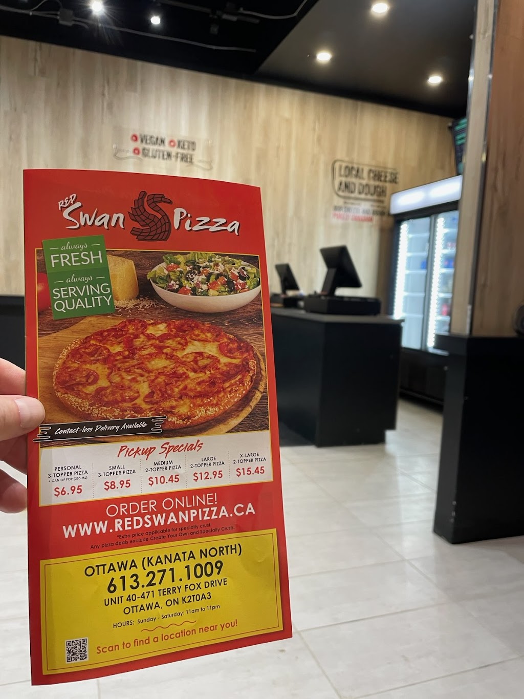 Red Swan Pizza | 471 Terry Fox Dr Unit #40, Kanata, ON K2T 0A3, Canada | Phone: (613) 271-1009