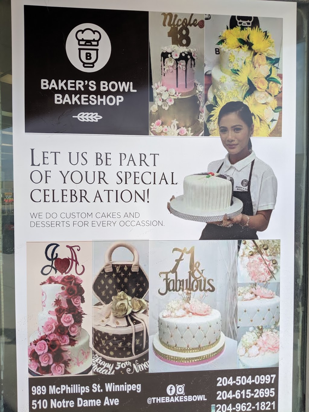 Bakers Bowl Bakeshop | 989 McPhillips St, Winnipeg, MB R2X 2K3, Canada | Phone: (204) 504-0997