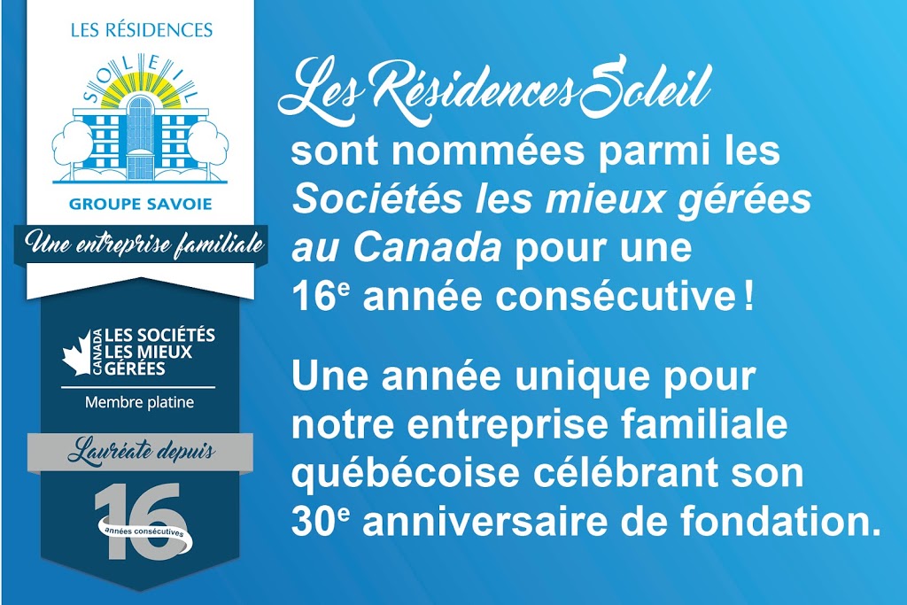 Les Résidences Soleil Manoir Mont St-Hilaire | 550 Boulevard Sir-Wilfrid-Laurier, Mont-Saint-Hilaire, QC J3H 5J7, Canada | Phone: (450) 467-8209