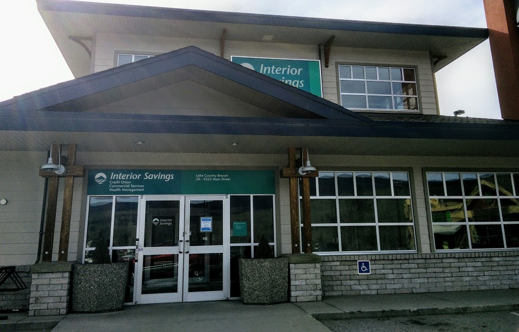 Interior Savings Credit Union | 9522 Main St #30, Lake Country, BC V4V 2L9, Canada | Phone: (250) 766-3663