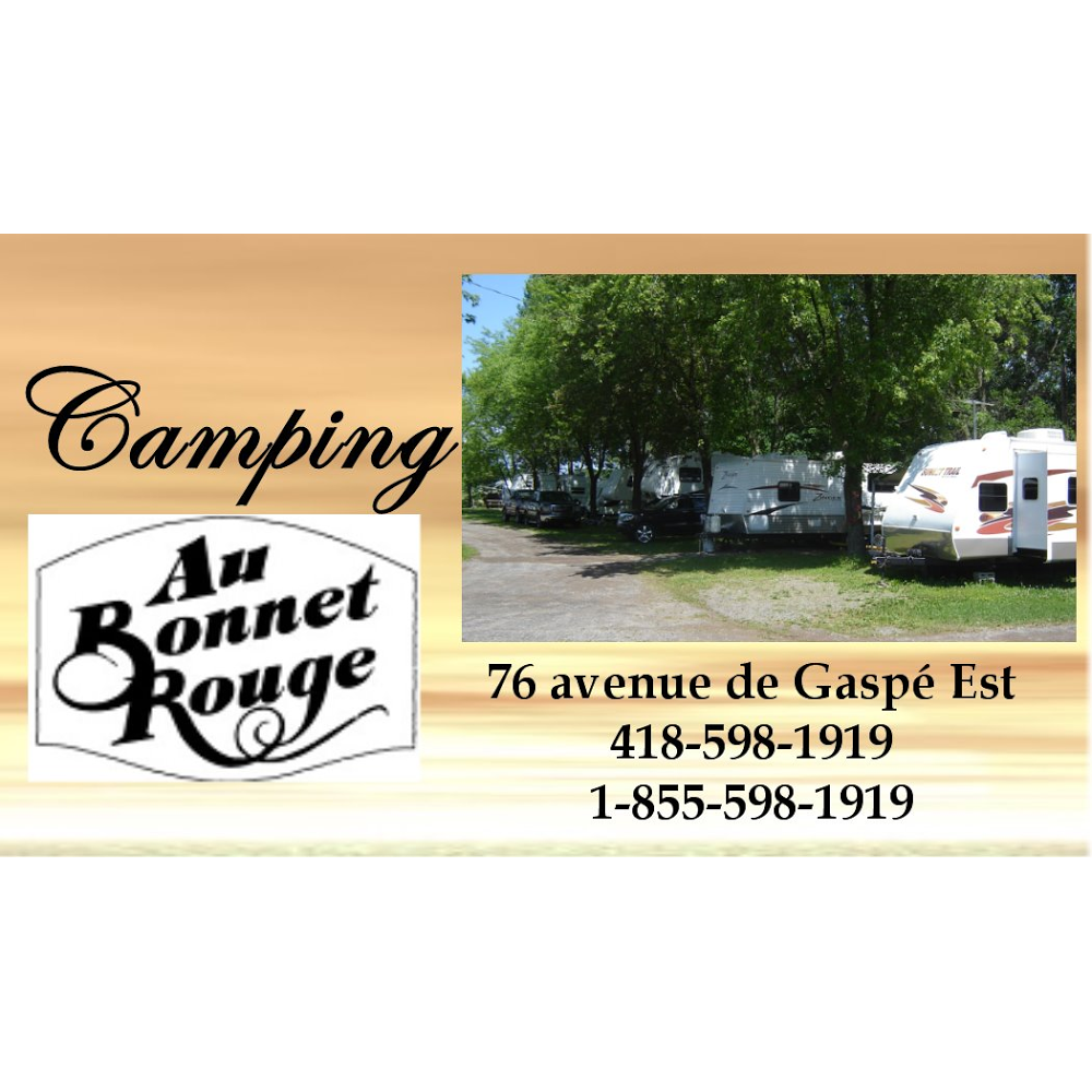 Camping Au Bonnet Rouge | 76 Avenue de Gaspé E, Saint-Jean-Port-Joli, QC G0R 3G0, Canada | Phone: (418) 598-1919