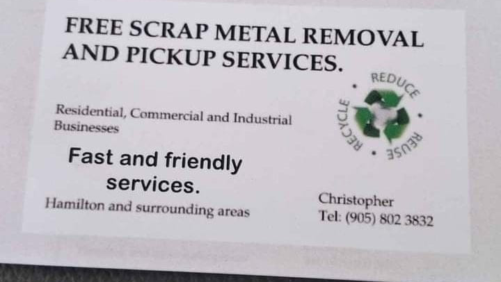 Free scrap metal removal services | Hamilton, ON L9B 2P3, Canada | Phone: (905) 802-3832