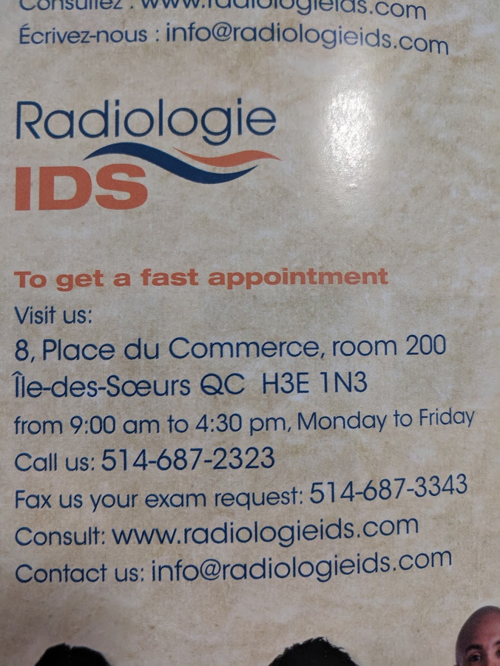 Radiology IDS | 8 Pl. du Commerce # 200, Verdun, QC H3E 1N3, Canada | Phone: (514) 687-2323