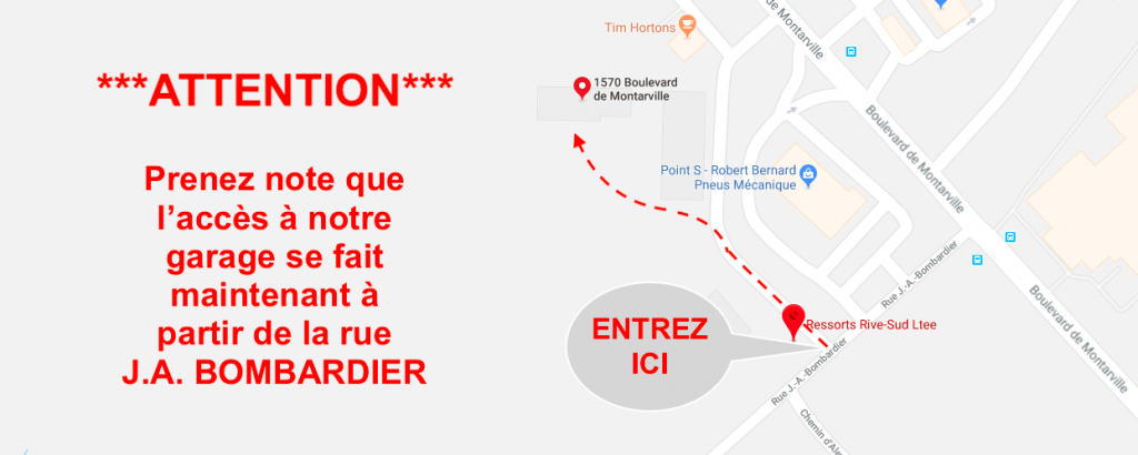 Ressorts Rive Sud Ltd - Centre TruckPro | Entrée sur la, Rue J. Armand Bombardier, 1570 Boulevard de Montarville, Boucherville, QC J4B 5Y3, Canada | Phone: (450) 641-1304