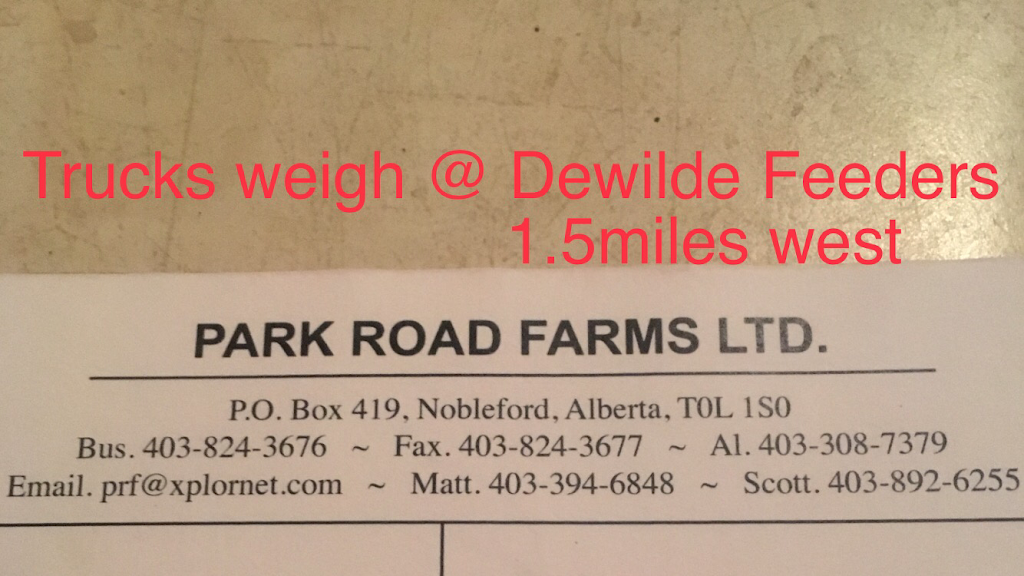 Park Road Farms Ltd | Box 419, Nobleford, AB T0L 1S0, Canada | Phone: (403) 824-3676