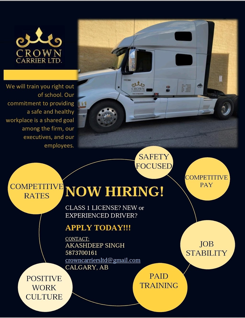 Crown Carriers Ltd | 234 Fairmont Blvd S, Lethbridge, AB T1K 7M7, Canada | Phone: (403) 872-7696