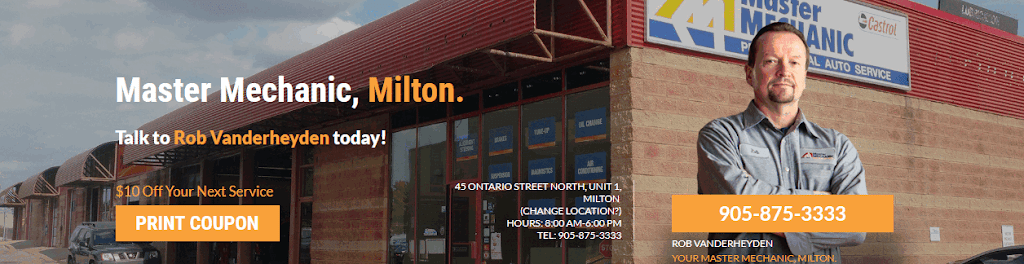Master Mechanic Milton | 45 Ontario St N #1, Milton, ON L9T 2T2, Canada | Phone: (905) 875-3333