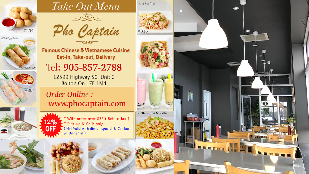 Pho Captain | 12599 Hwy 50 unit 2, Bolton, ON L7E 1M4, Canada | Phone: (905) 857-2788