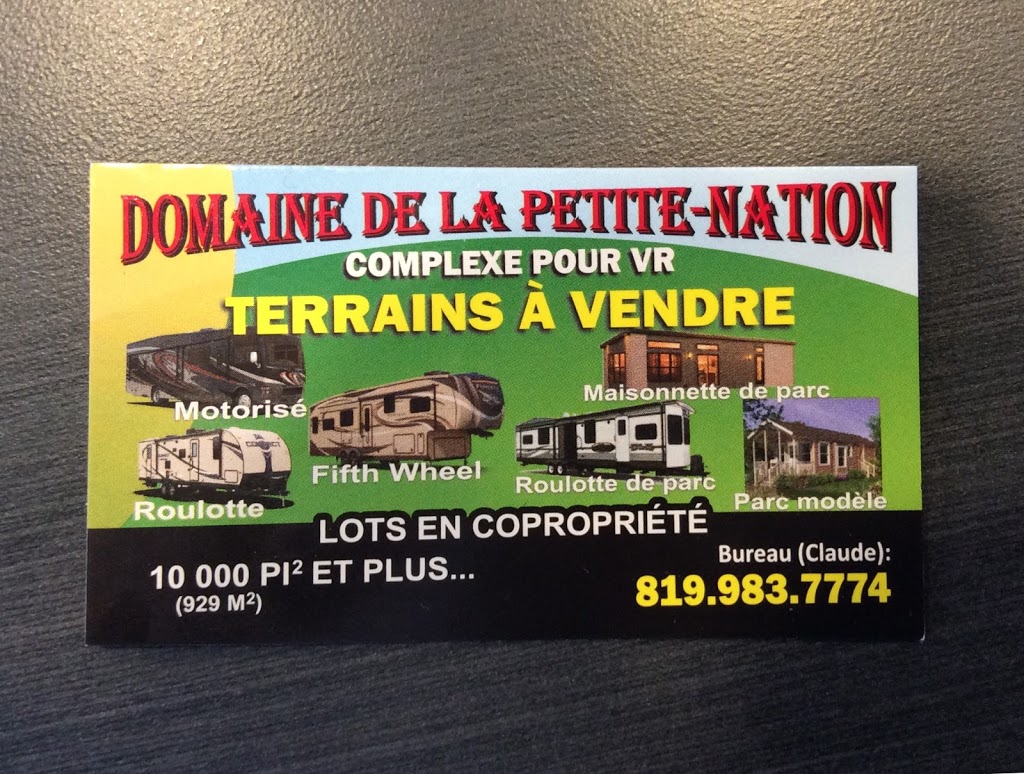 Domaine de La Petite Nation | 21 Rang Sainte Julie O, Saint-André-Avellin, QC J0V 1W0, Canada | Phone: (819) 983-7774