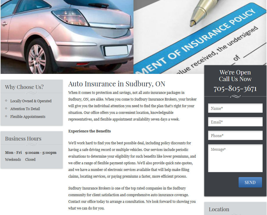 Sudbury Insurance Brokers | 2nd Floor, 860 Lasalle Boulevard, Sudbury, ON P3A 1X5, Canada | Phone: (705) 675-2241