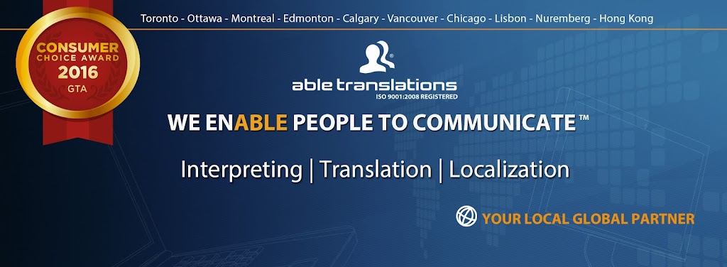 Able Translations Ltd | 5749 Coopers Ave, Mississauga, ON L4Z 1R9, Canada | Phone: (905) 502-0000