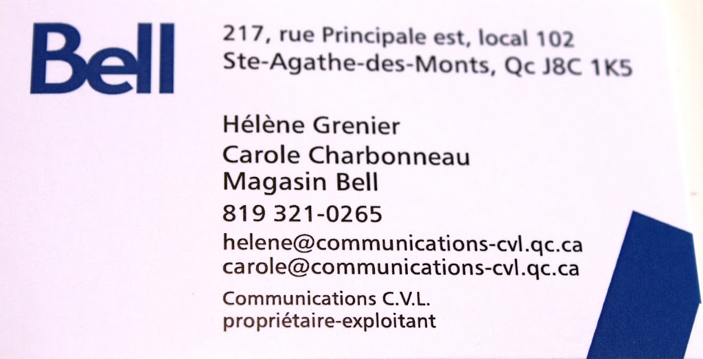 Bell | 217 Rue Principale E #102, Sainte-Agathe-des-Monts, QC J8C 1K5, Canada | Phone: (819) 321-0265