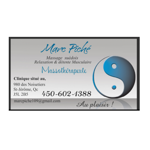 Marc Piché Massothérapeute | 980 Rue des Noisetiers, Saint-Jérôme, QC J5L 2B5, Canada | Phone: (450) 602-1388