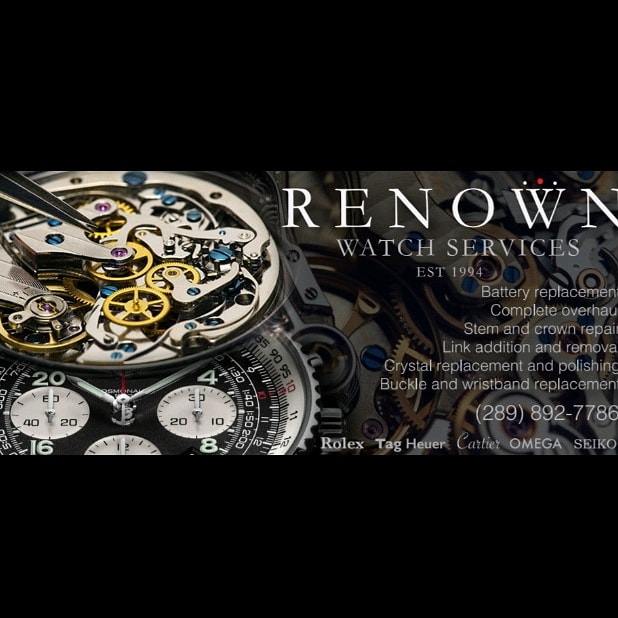 Renown Watch Services | 8 Westfield Dr, Whitby, ON L1P 0E7, Canada | Phone: (289) 892-7786