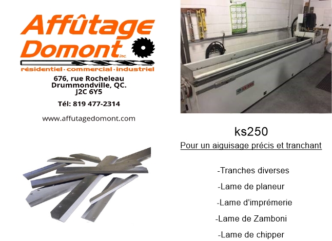 Affûtage Domont inc. | 676 Rue Rocheleau, Drummondville, QC J2C 6Y5, Canada | Phone: (819) 477-2314