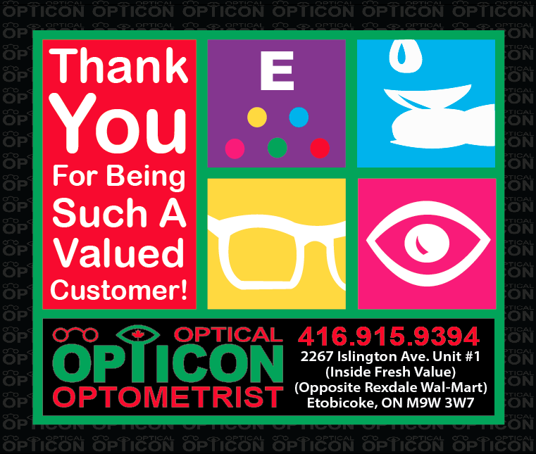 Opticon Optical | 2267 Islington Ave # 1, Etobicoke, ON M9W 3W7, Canada | Phone: (416) 915-9394