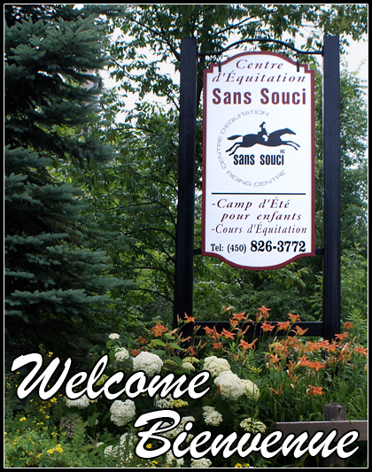 Sans Souci Riding Ctr | 1183 Grand Rang Sainte-Clotilde, Sainte-Clotilde-de-Châteauguay, QC J0L 1W0, Canada | Phone: (450) 826-3772